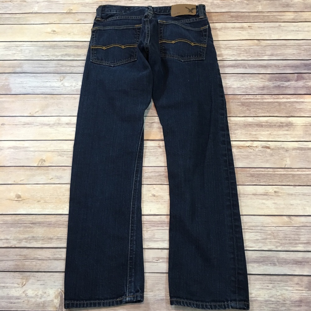 SOLD 26x28 AE Men’s Dark Wash Slim Leg Denim Jeans - Picture 7 of 8